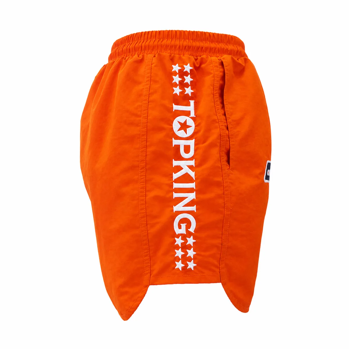 Изглед отзад на оранжевите шорти Top King Lifestyle Orange 104, акцентиращ върху свободната кройка и комфорта.