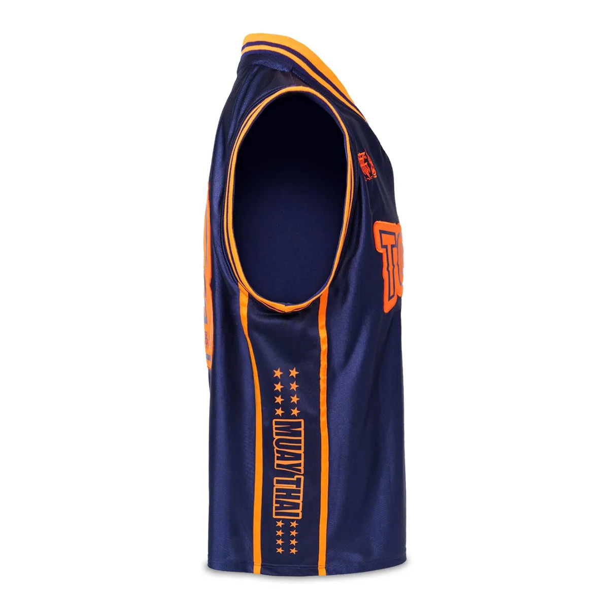 Оранжева тениска TOPKING JERSEY SHIRTS в близък план, показваща детайли на материята