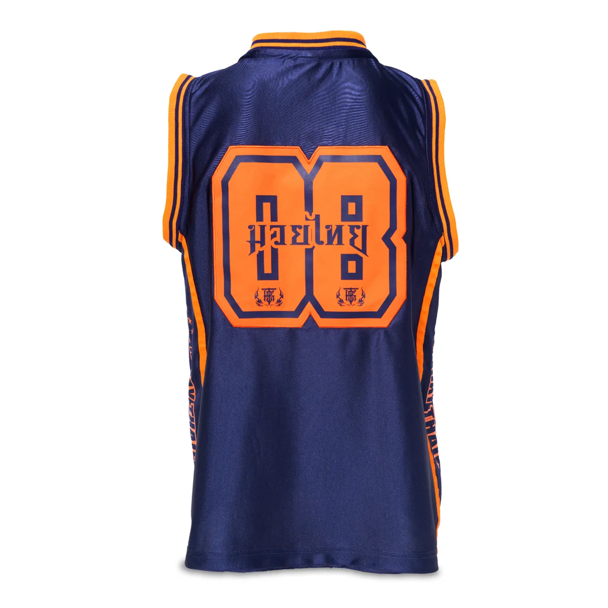 Цялостен изглед на оранжевата тениска TOPKING JERSEY SHIRTS, разстлана