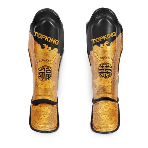 Протектори за крака Top King BLACK HAPPINESS CHINESE, черен цвят с детайли, поставени на бял фон