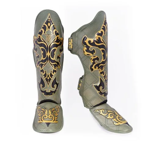 Протектори за крака TOPKING SHIN GUARDS KHAKI KANOK, изглед отпред