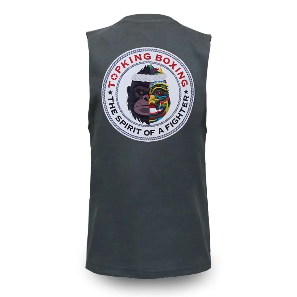 Мъжки потник Top King Sleeveless Shirt Grey 029 в сив цвят, показан отзад или в страничен ракурс.