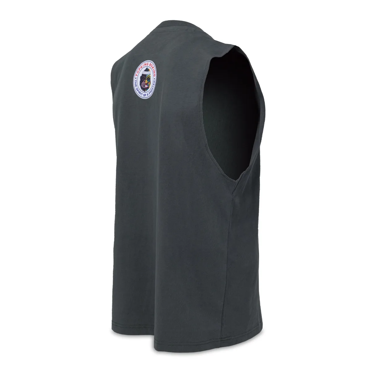 Заден изглед на сив потник Top King Sleeveless Shirt Grey 031, демонстриращ кройката и материята