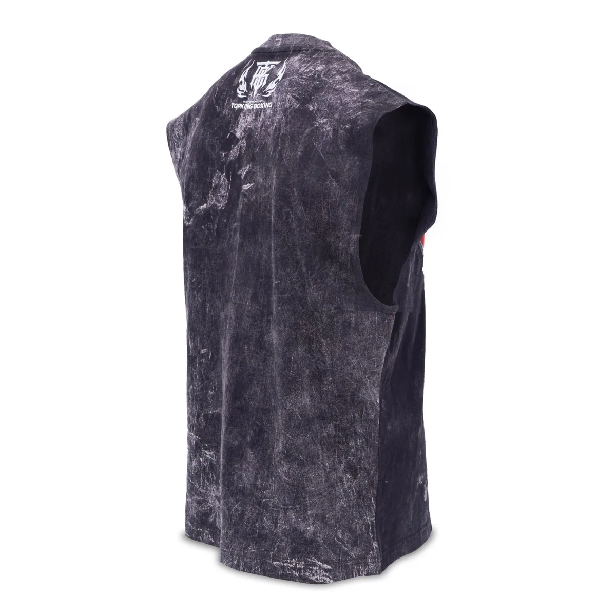 Мъжки потник Top King Sleeveless Shirt Grey 034, показан отзад, подчертаващ изчистения дизайн и сивия цвят.
