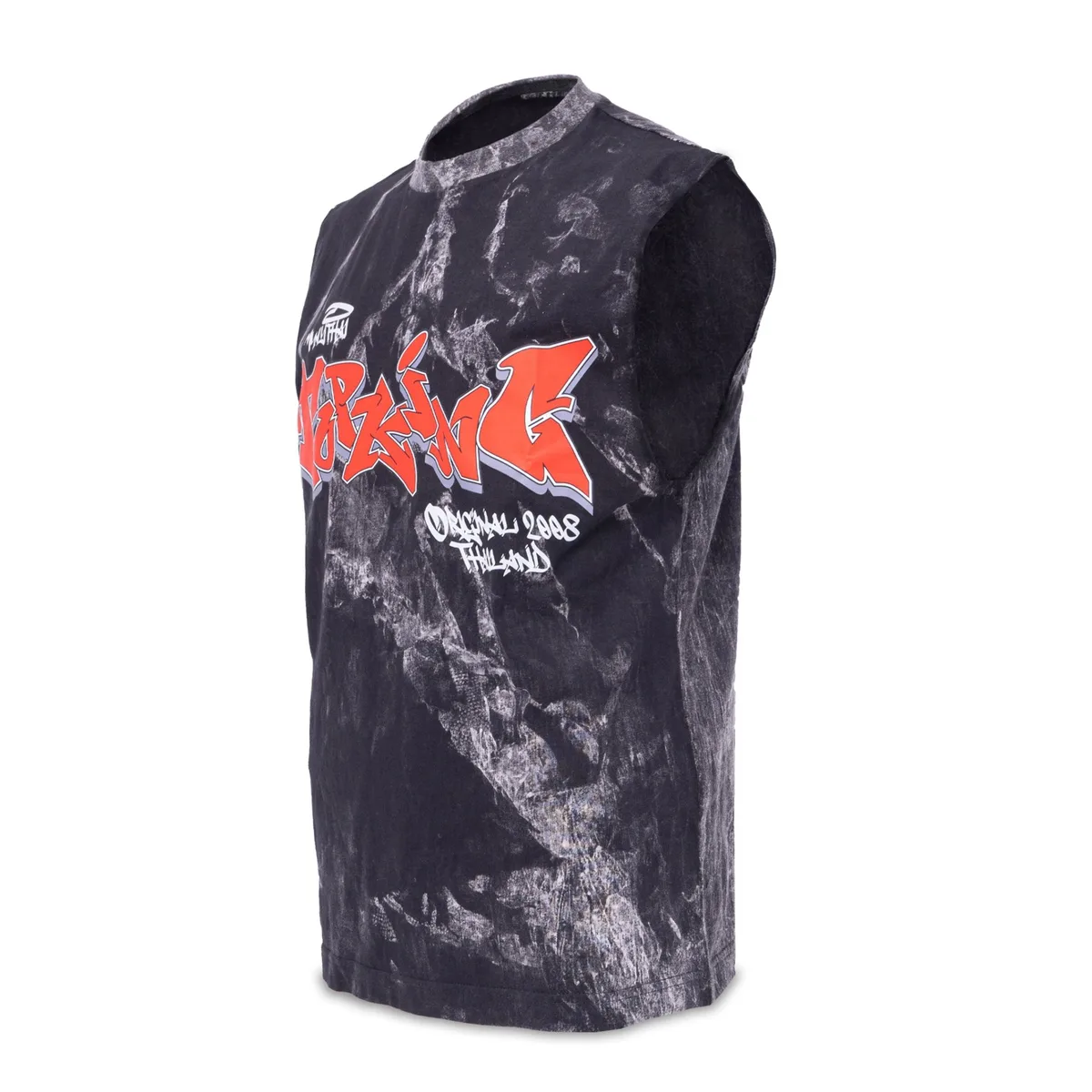 Мъжки потник Top King Sleeveless Shirt Grey 034, показан отпред, с логото на марката Top King в централната част.