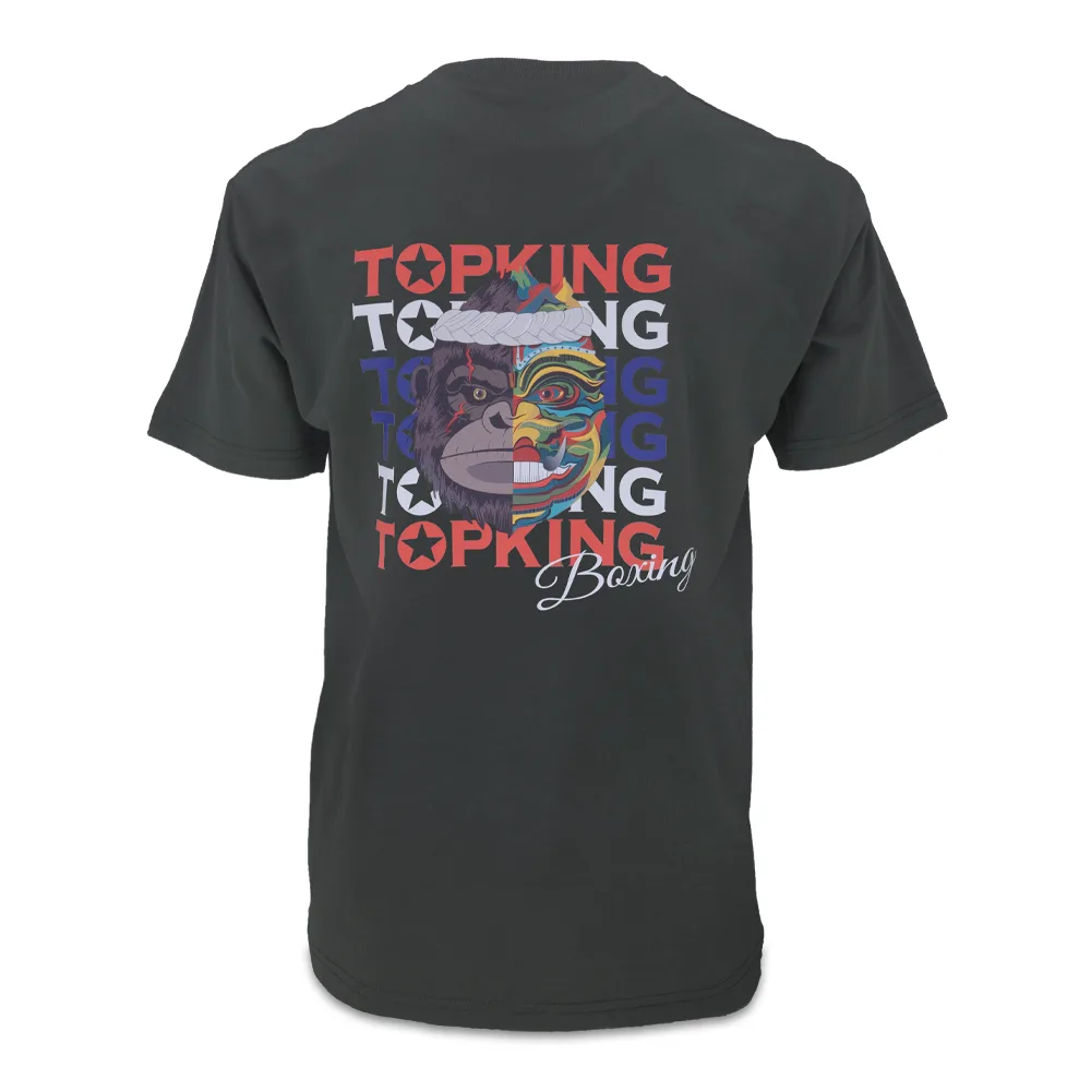 Мъжка тениска Top King T-Shirt Grey 032 в сив цвят, страничен или заден изглед, показващ кройката и материята.