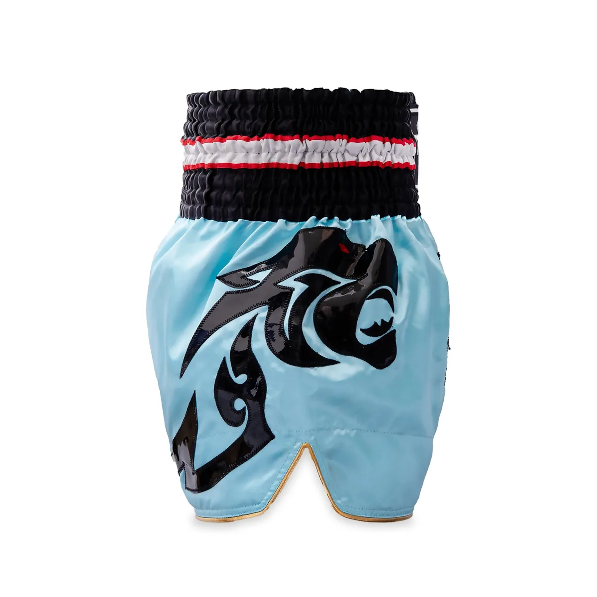 Детайлен изглед на шорти Top King Thai Boxing Shorts 045, акцентиращ върху ластика и шевовете.