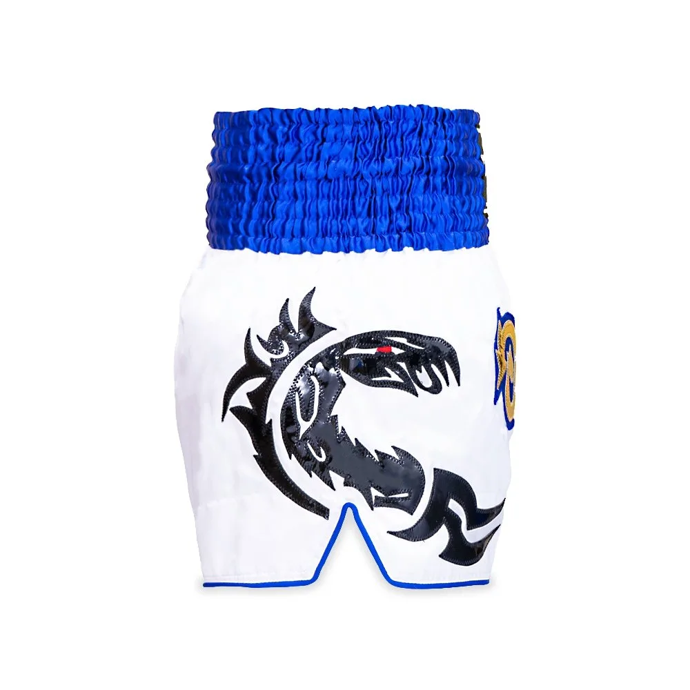 Странична гледка на шорти Top King Thai Boxing Shorts 057, подчертаваща широките крачоли за свобода на движение.