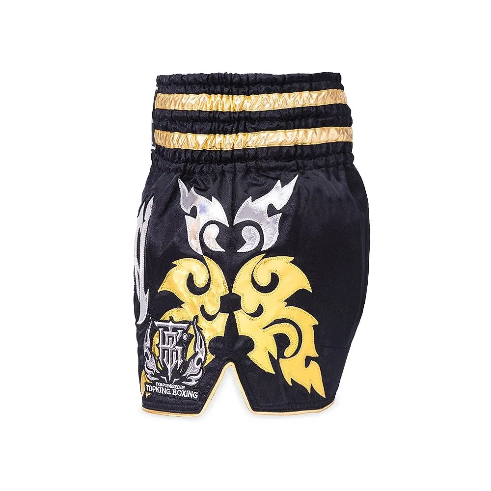 Страничен изглед на шорти Top King Thai Boxing Shorts 070, подчертаващ кройката и свободата на движение