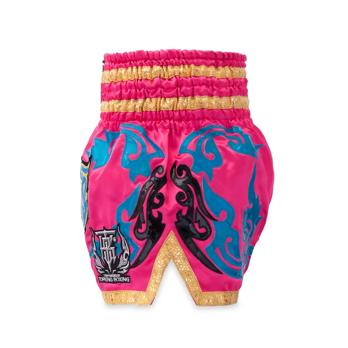Top King Thai Boxing Shorts 071 - страничен изглед, показващ кройката