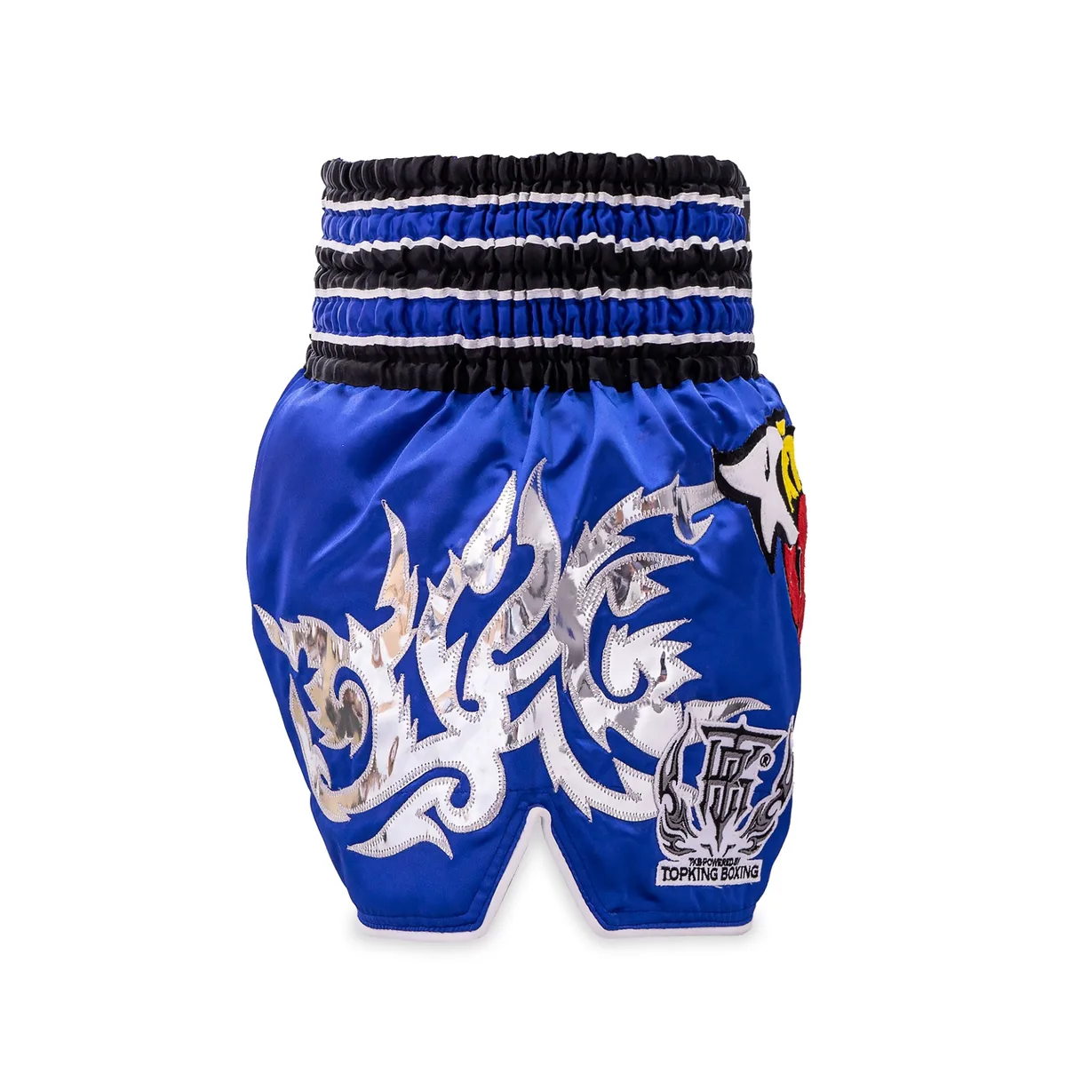 Заден изглед на шорти Top King Thai Boxing 074, показващ кройката и логото