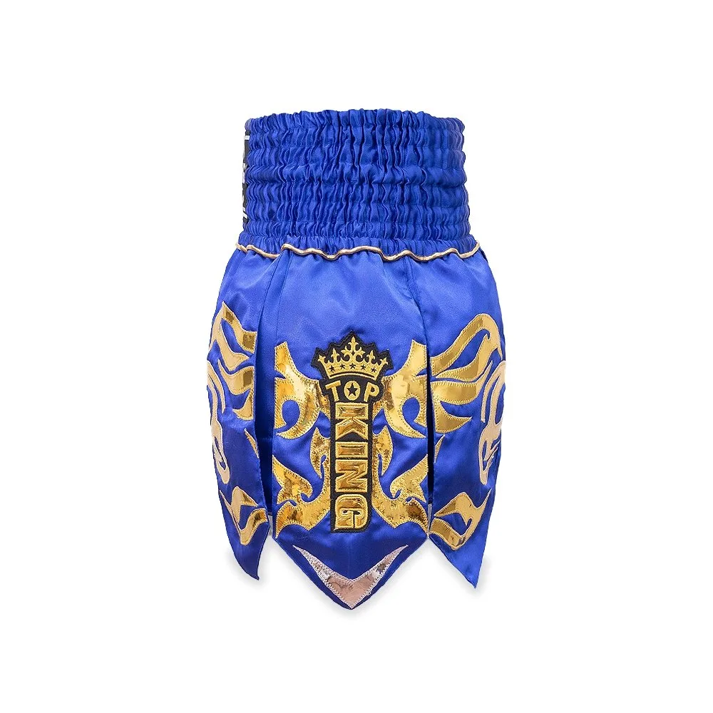 Детайлен изглед на еластичния колан и шевовете на шортите Top King Thai Boxing Shorts 077.