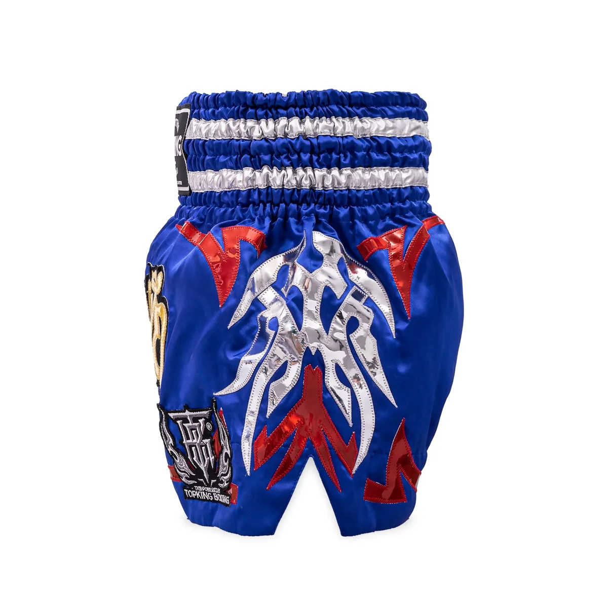 Детайлна снимка на Top King Thai Boxing Shorts 080, показваща декоративните елементи и качеството на шевовете.