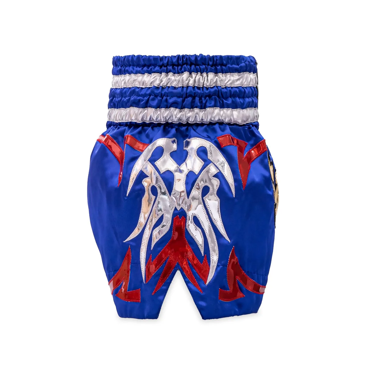 Изглед отзад на Top King Thai Boxing Shorts 080, подчертаващ кройката и ширината на ластика.
