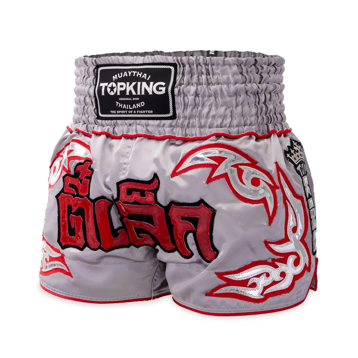 TOPKING THAI BOXING SHORTS 121 – преден изглед с емблема на марката