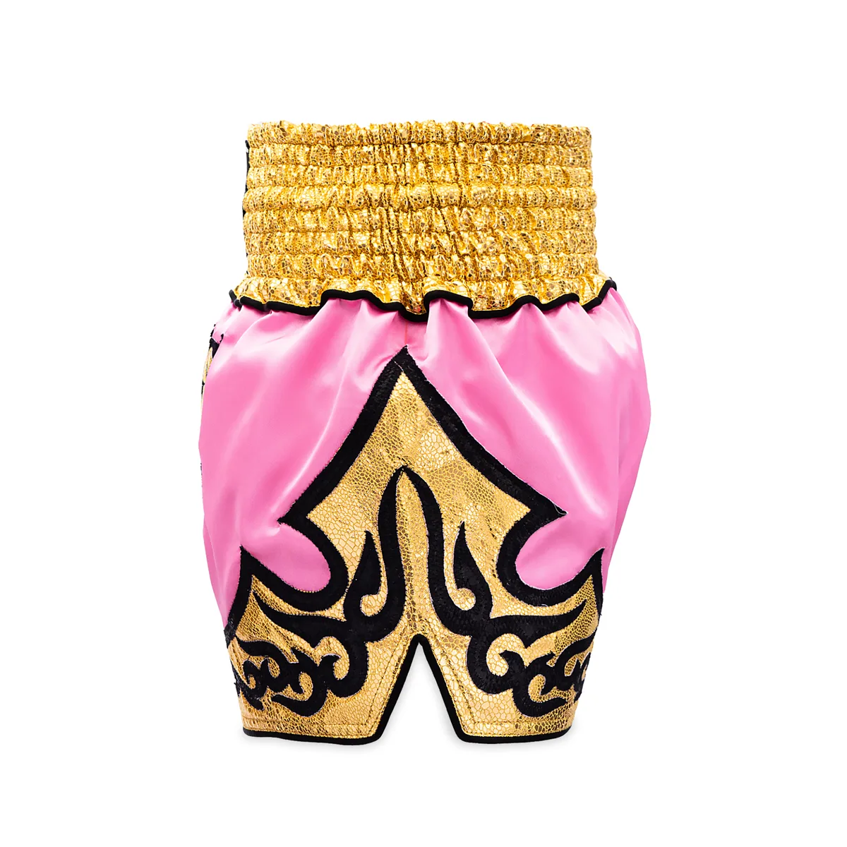 TOPKING THAI BOXING SHORTS 126 - Детайлен изглед на еластичния колан и шевовете на шортите.