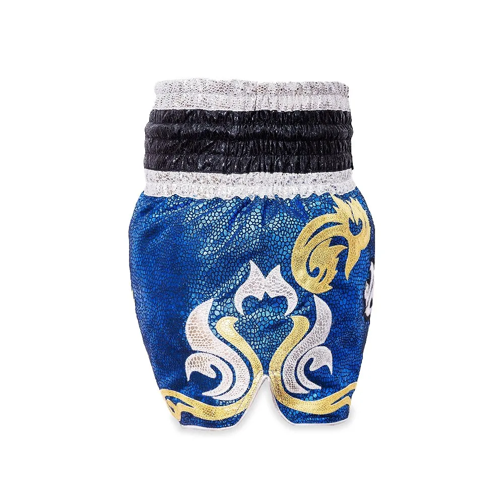 TOPKING THAI BOXING SHORTS 129 – детайлен изглед на дизайна и емблемата
