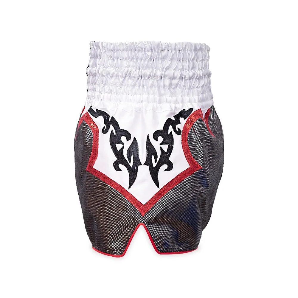 TOPKING THAI BOXING SHORTS 132 - Детайл на еластичния колан и брандиране