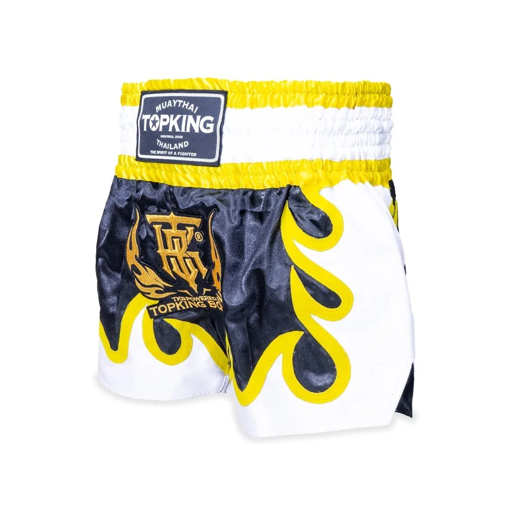 Мъжки шорти Top King Thai Boxing 149 за муай тай, с детайлен дизайн и еластичен колан, отпред