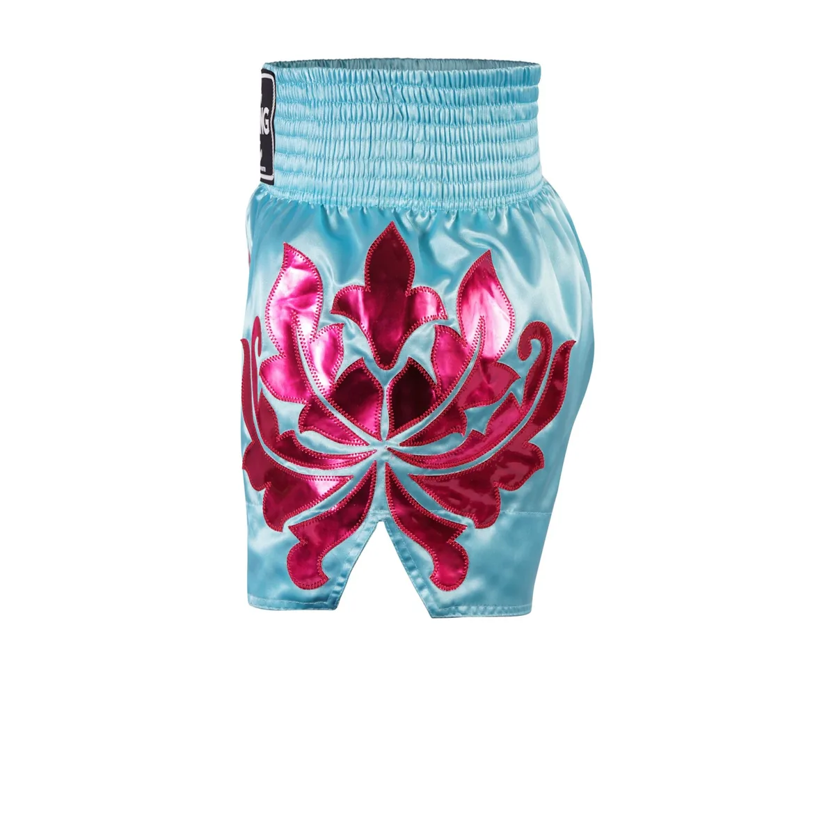 Top King Thai Boxing Shorts 210 – страничен изглед, показващ кройката