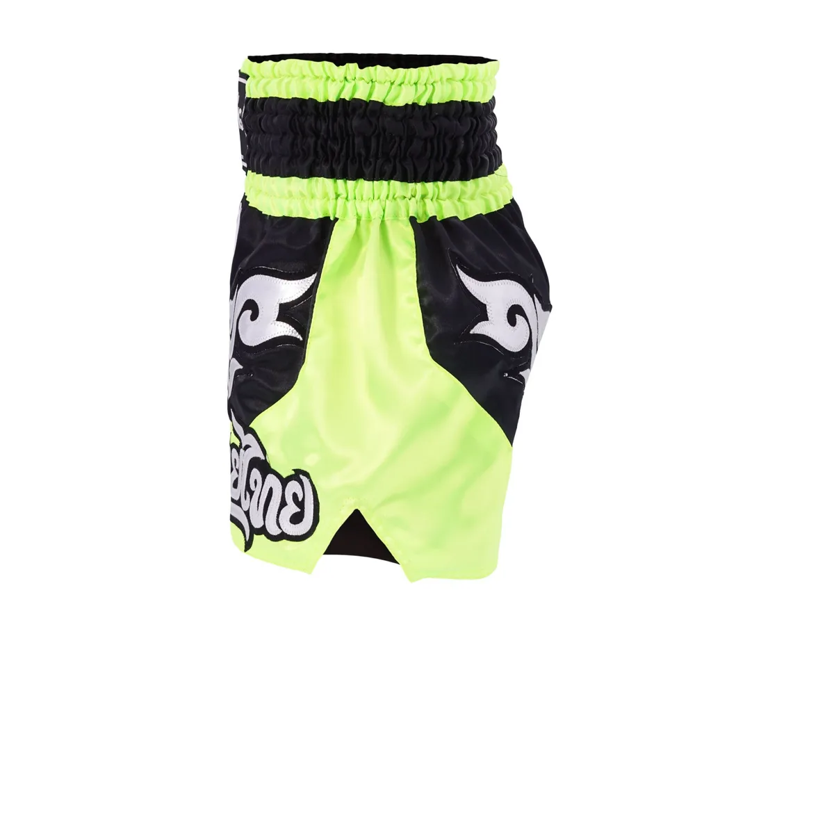 Детайлен изглед на шорти Top King Thai Boxing Shorts 222, показващ еластичния колан и шевовете.