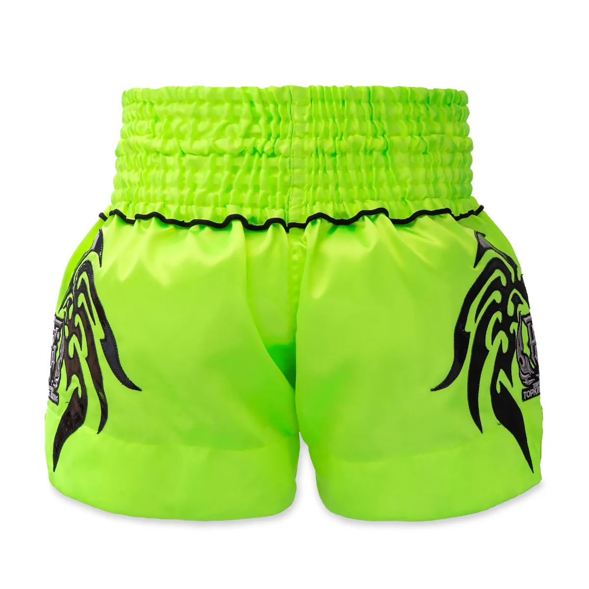 Детайлен план на шорти Top King Thai Boxing Shorts 264, показващ шевове и елементи на дизайна.
