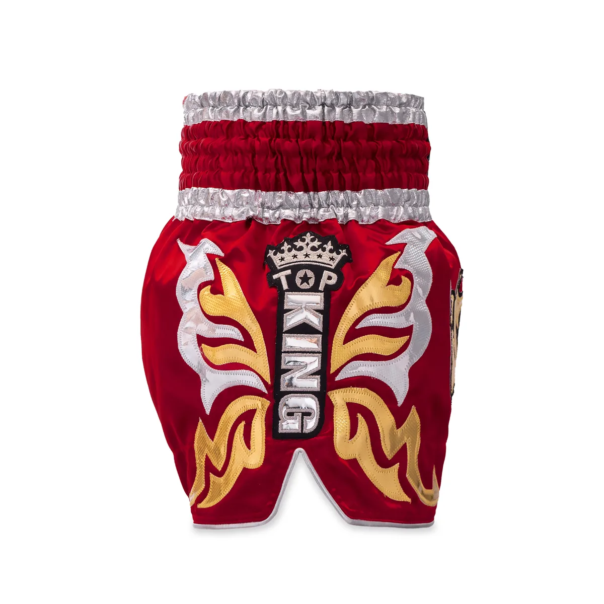 Детайлна снимка на шорти Top King Thai Boxing Shorts 273, акцент върху шевовете и качествената изработка.