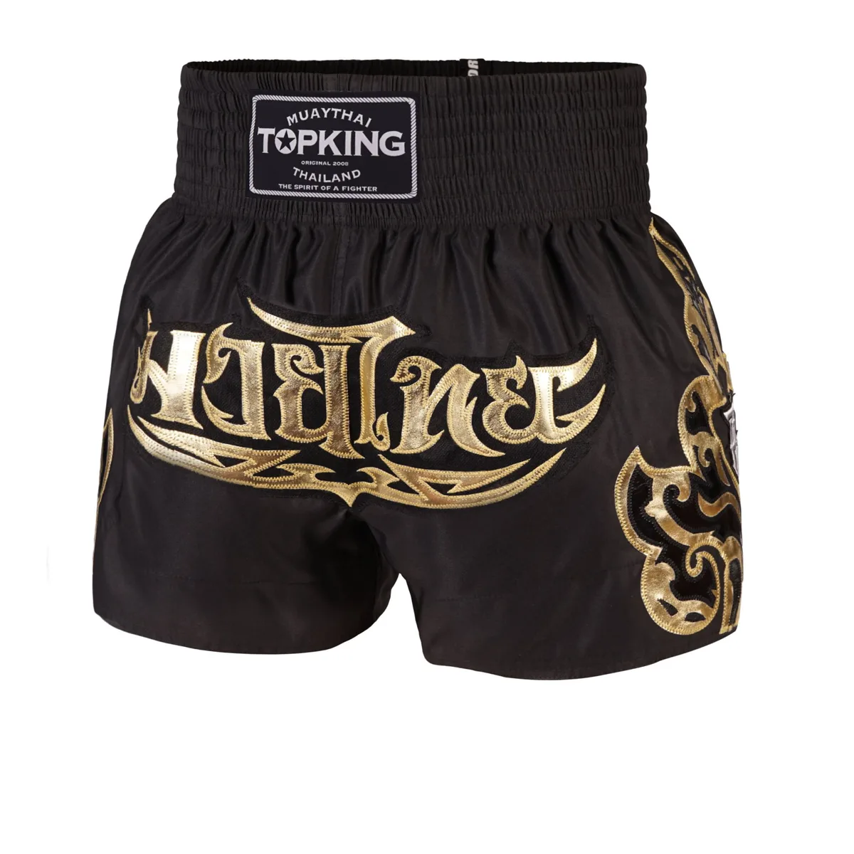 Черни шорти за муай тай Top King Black 228, изглед отпред