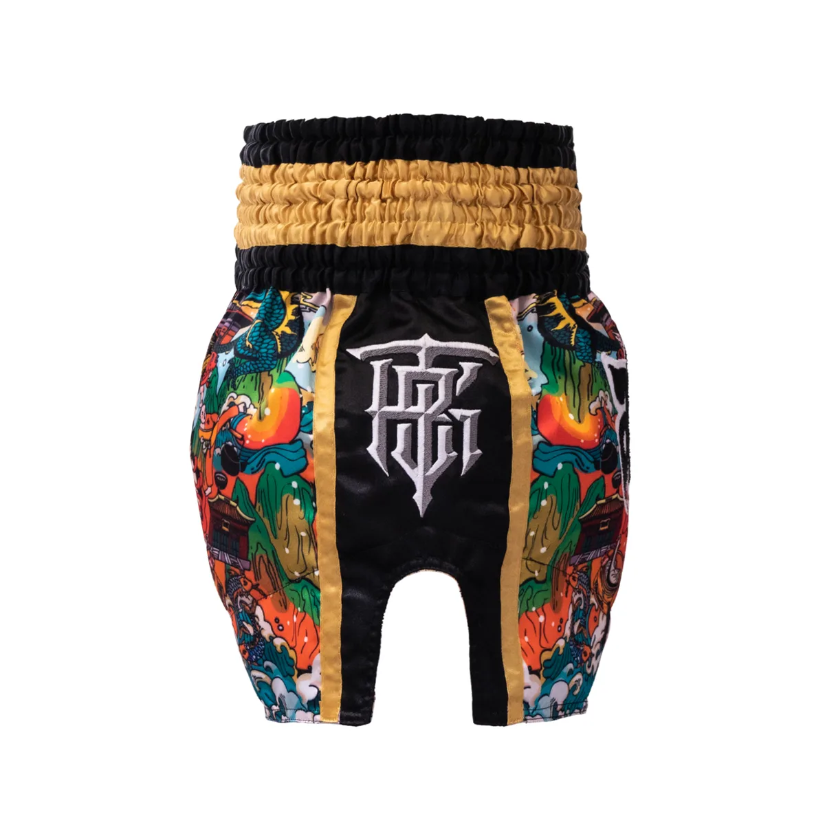 Страничен изглед на шорти Top King Thai Boxing Shorts Black 277, показващ кройката за свобода на движение