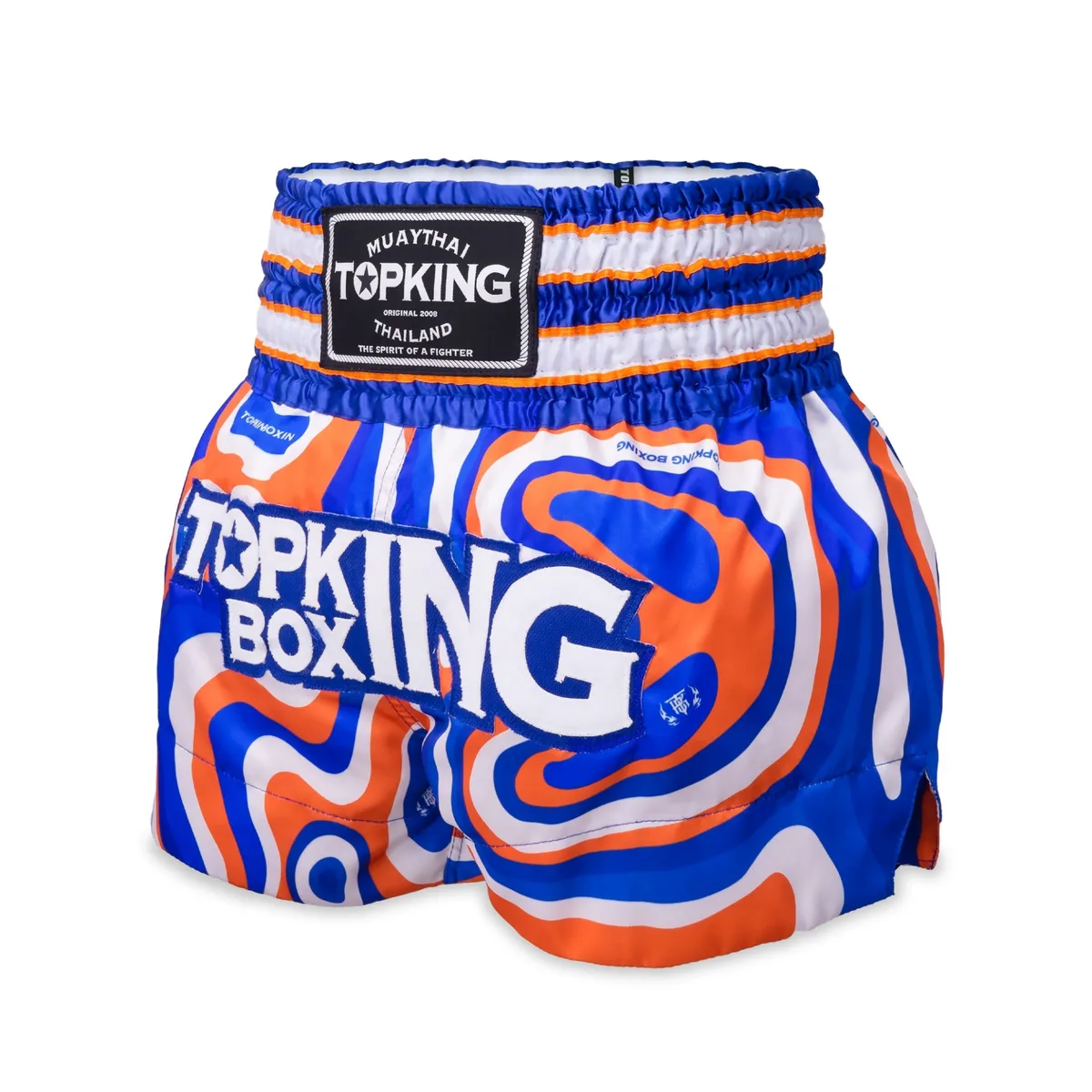 TOPKING THAI BOXING SHORTS BLUE 251 – изглед отпред на сини шорти за муай тай на Top King