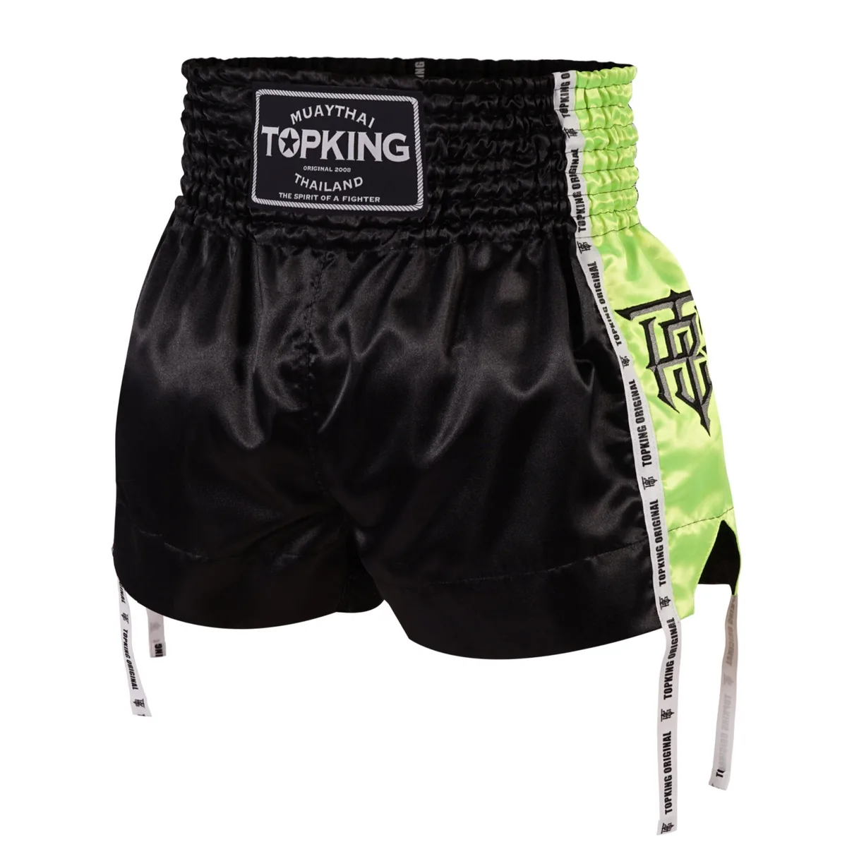 Шорти за муай тай Top King Green 202, преден изглед, зелен цвят