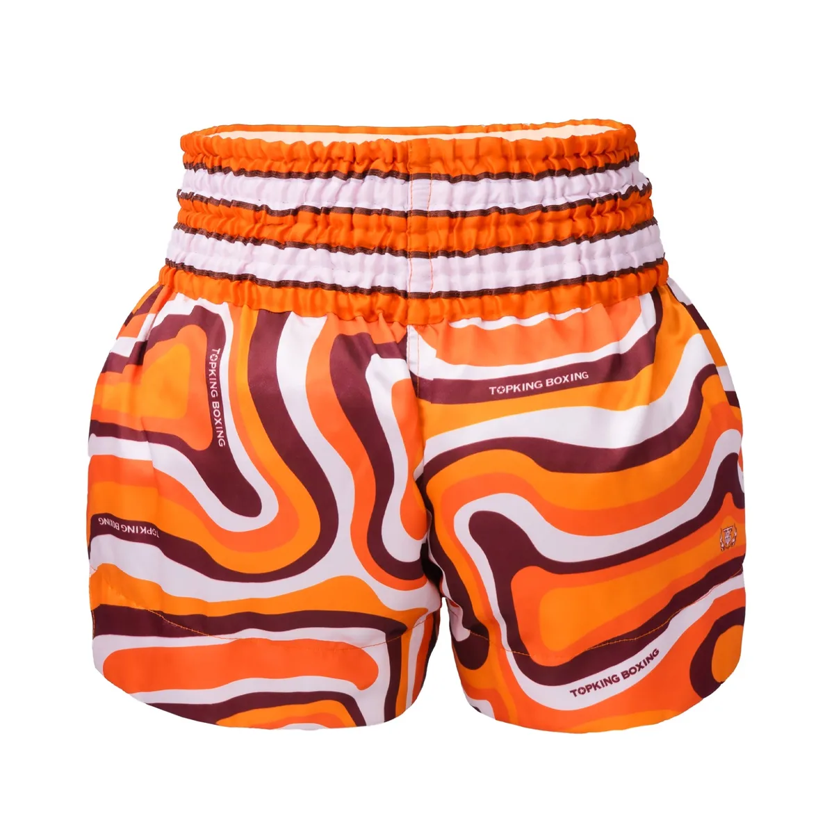 Оранжеви шорти за муай тай Top King Thai Boxing Shorts Orange 251, заден изглед