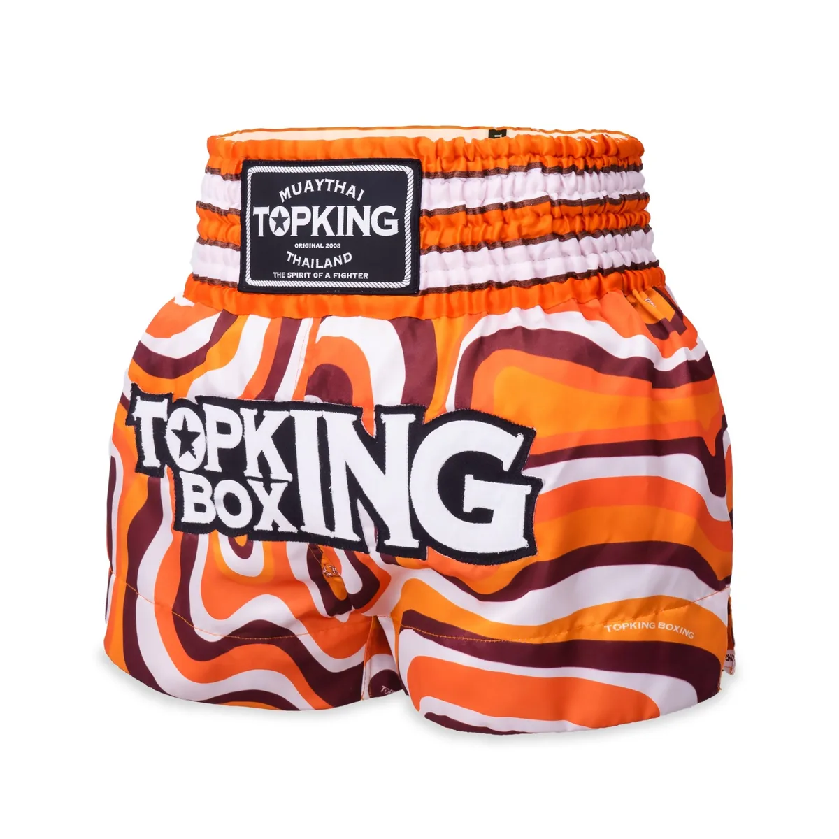 Оранжеви шорти за муай тай Top King Thai Boxing Shorts Orange 251, преден изглед
