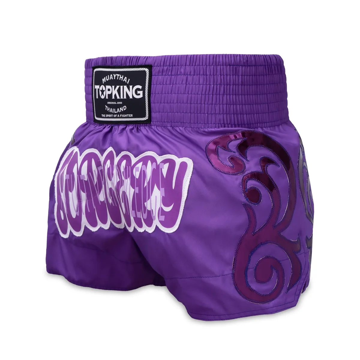 Лилави шорти за муай тай Top King Thai Boxing Shorts Purple 257, преден изглед