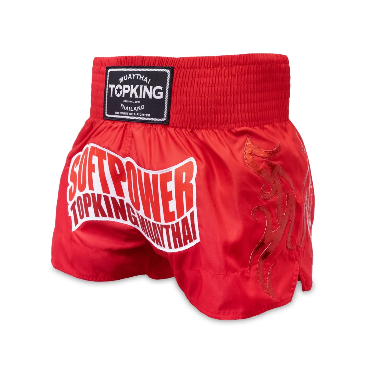 Червени шорти за муай тай Top King RED 255, изглед отпред