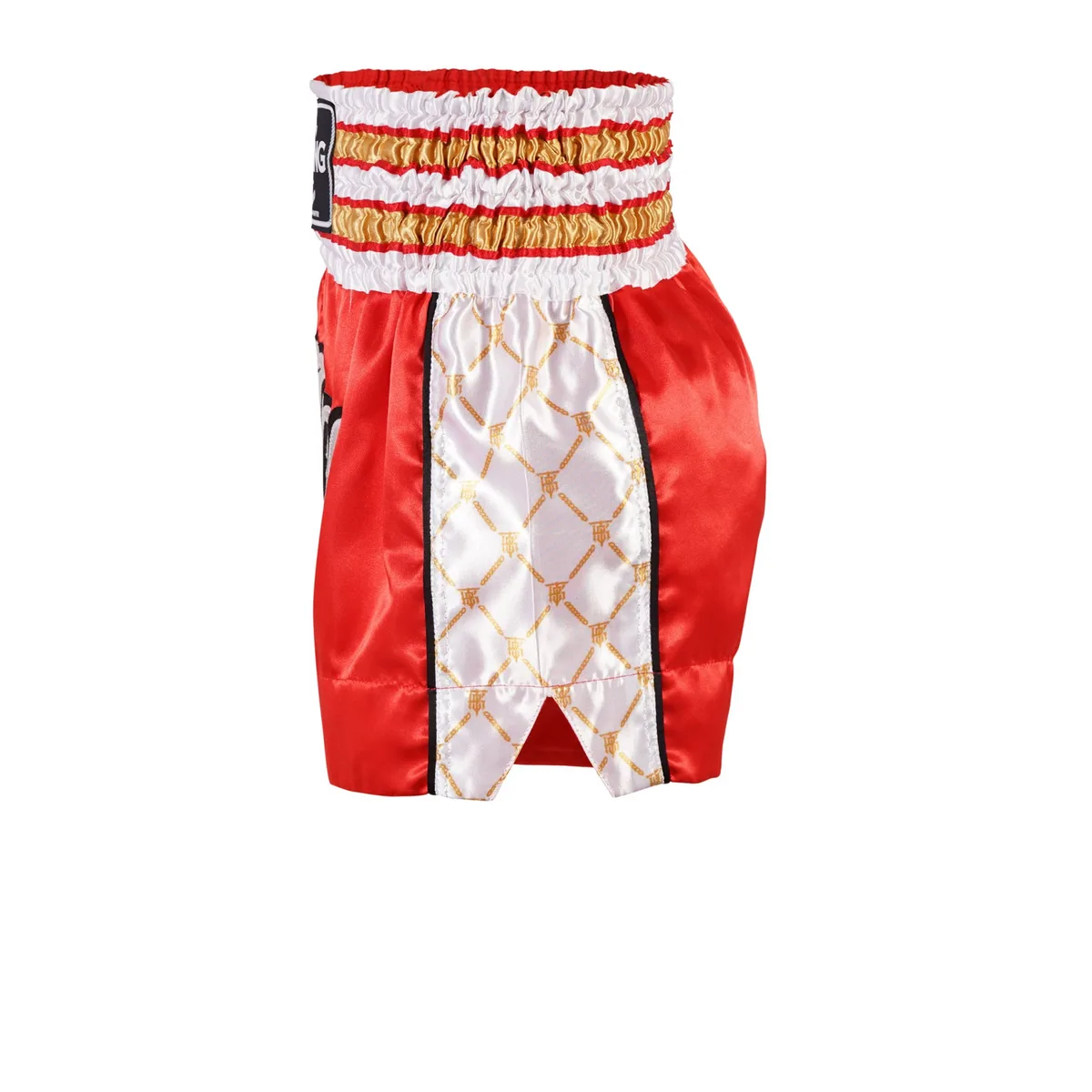 Шорти за муай тай Top King RED GOLD 215, детайл на дизайна