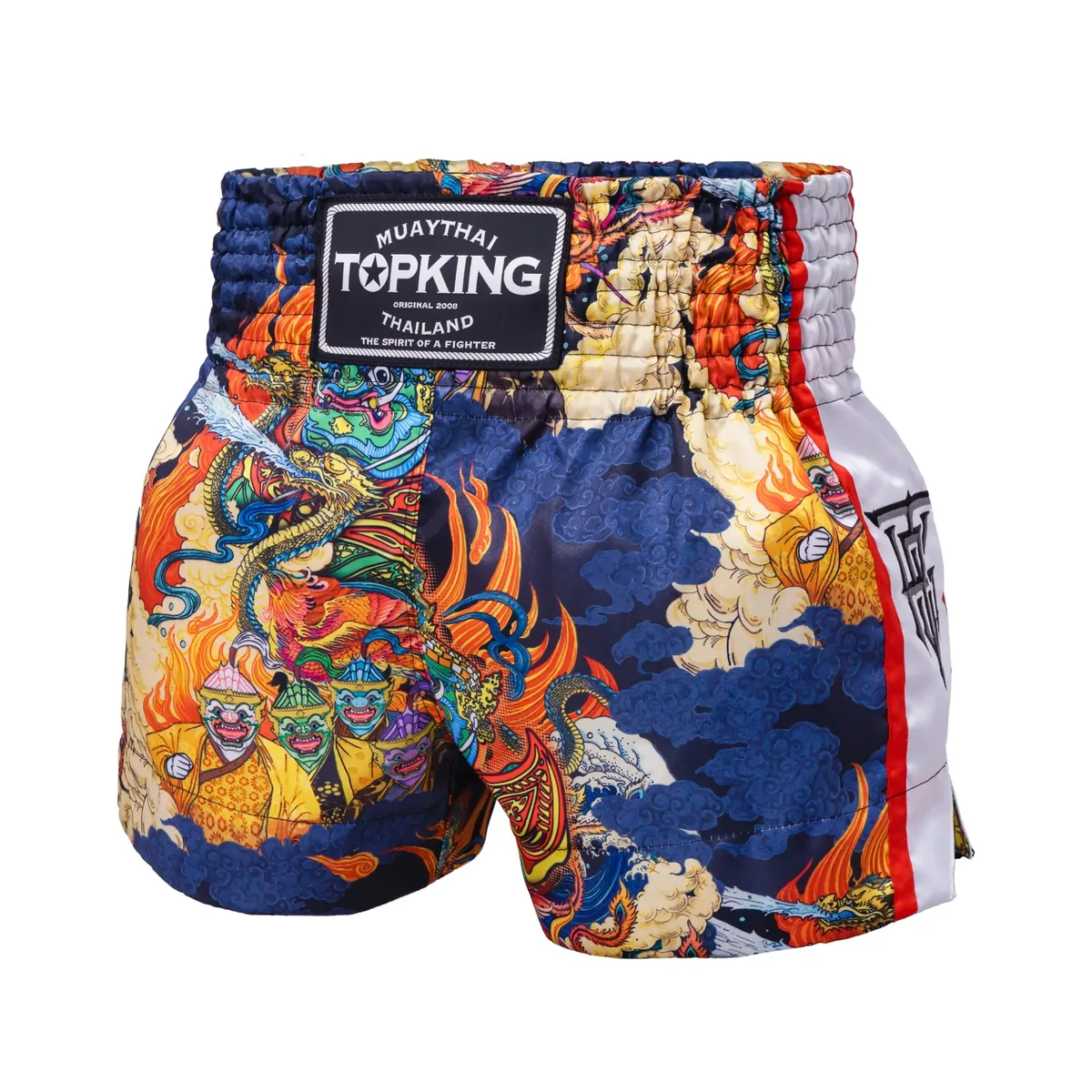 TOPKING THAI BOXING SHORTS WHITE 205