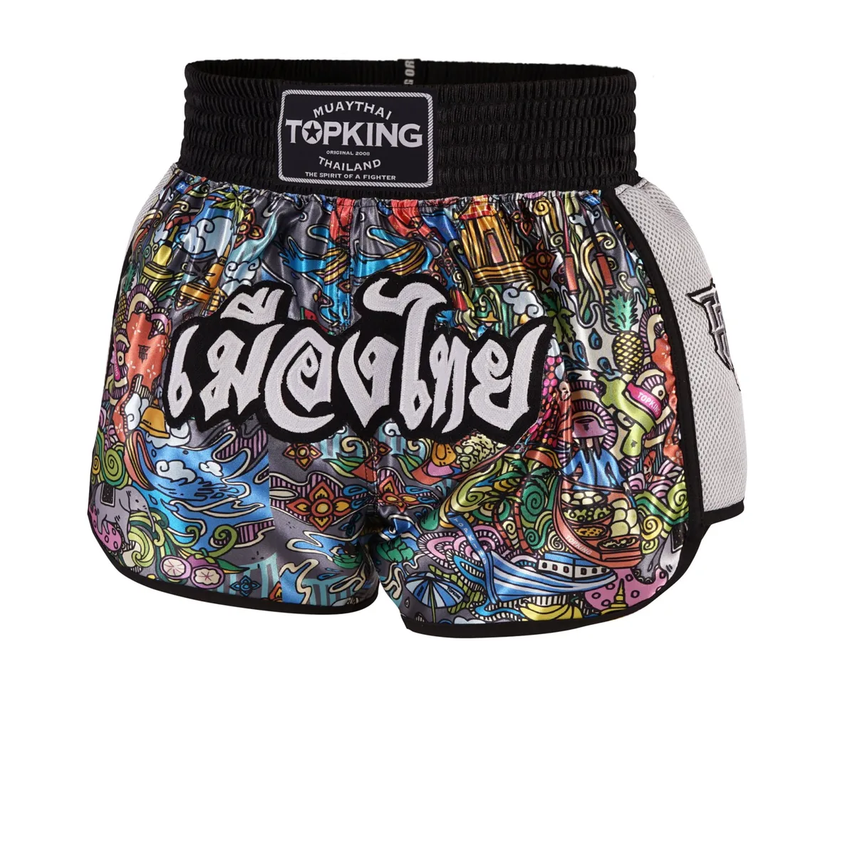 TOPKING THAI BOXING SHORTS WHITE 224