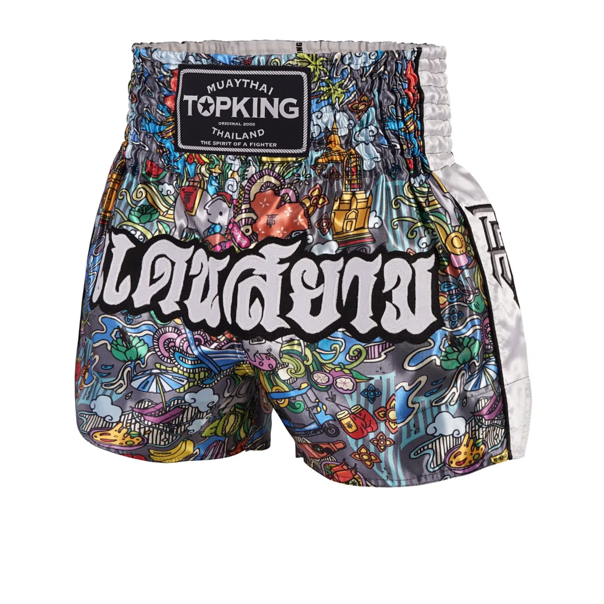 TOPKING THAI BOXING SHORTS WHITE 225