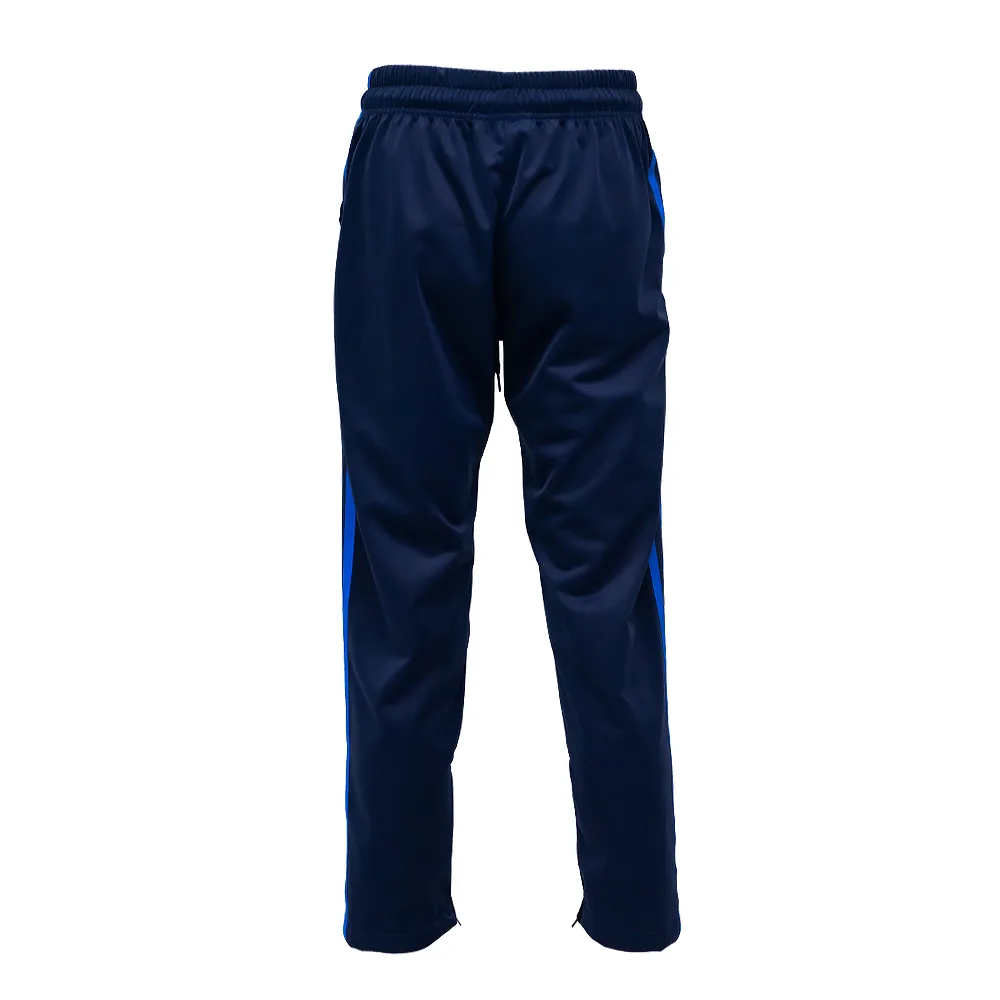 Изглед отстрани на синия анцуг Top King Tracksuit Blue 011, демонстриращ цялостния силует.