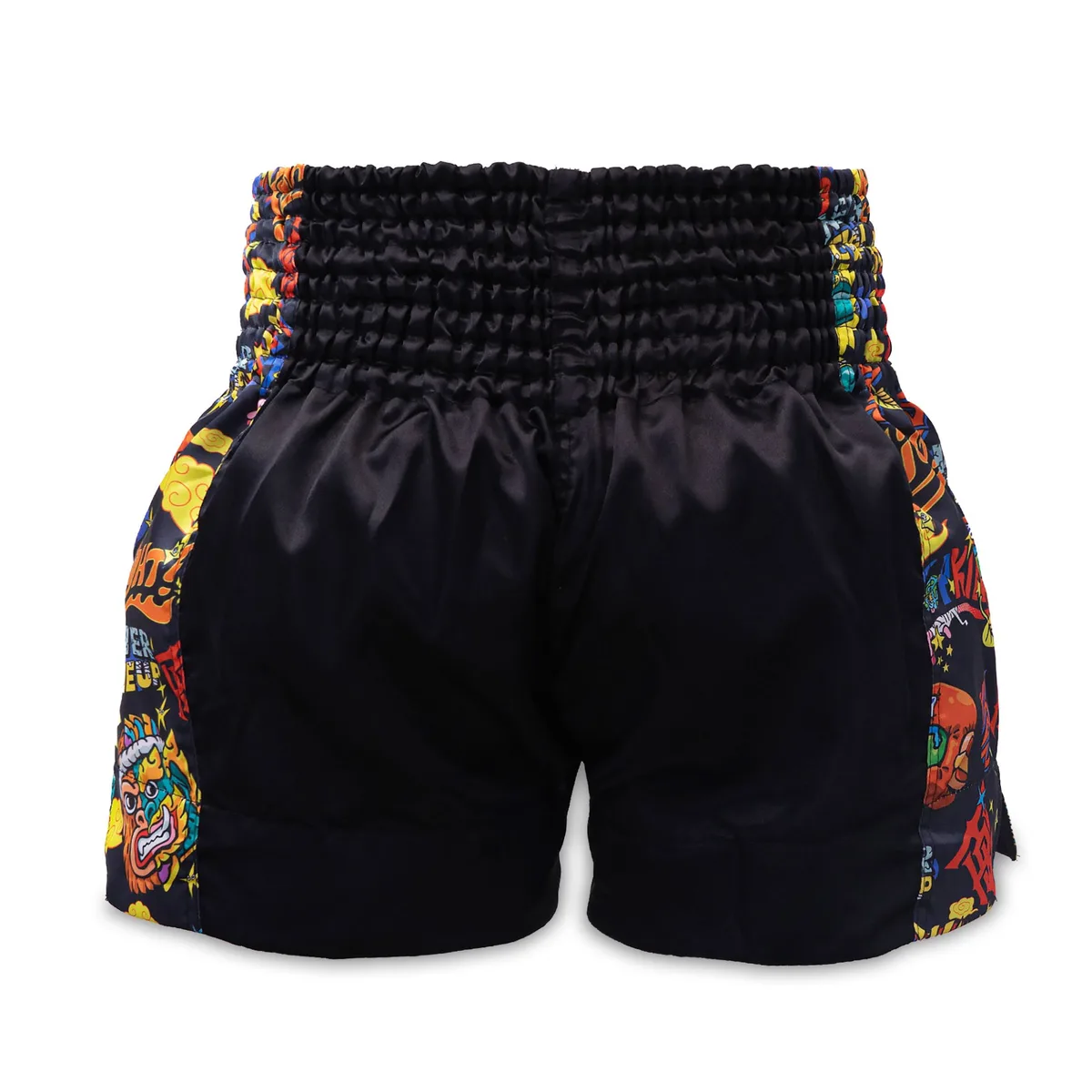 TOPKING X PUCK THAI BOXING SHORTS 02 BLACK - изглед отзад