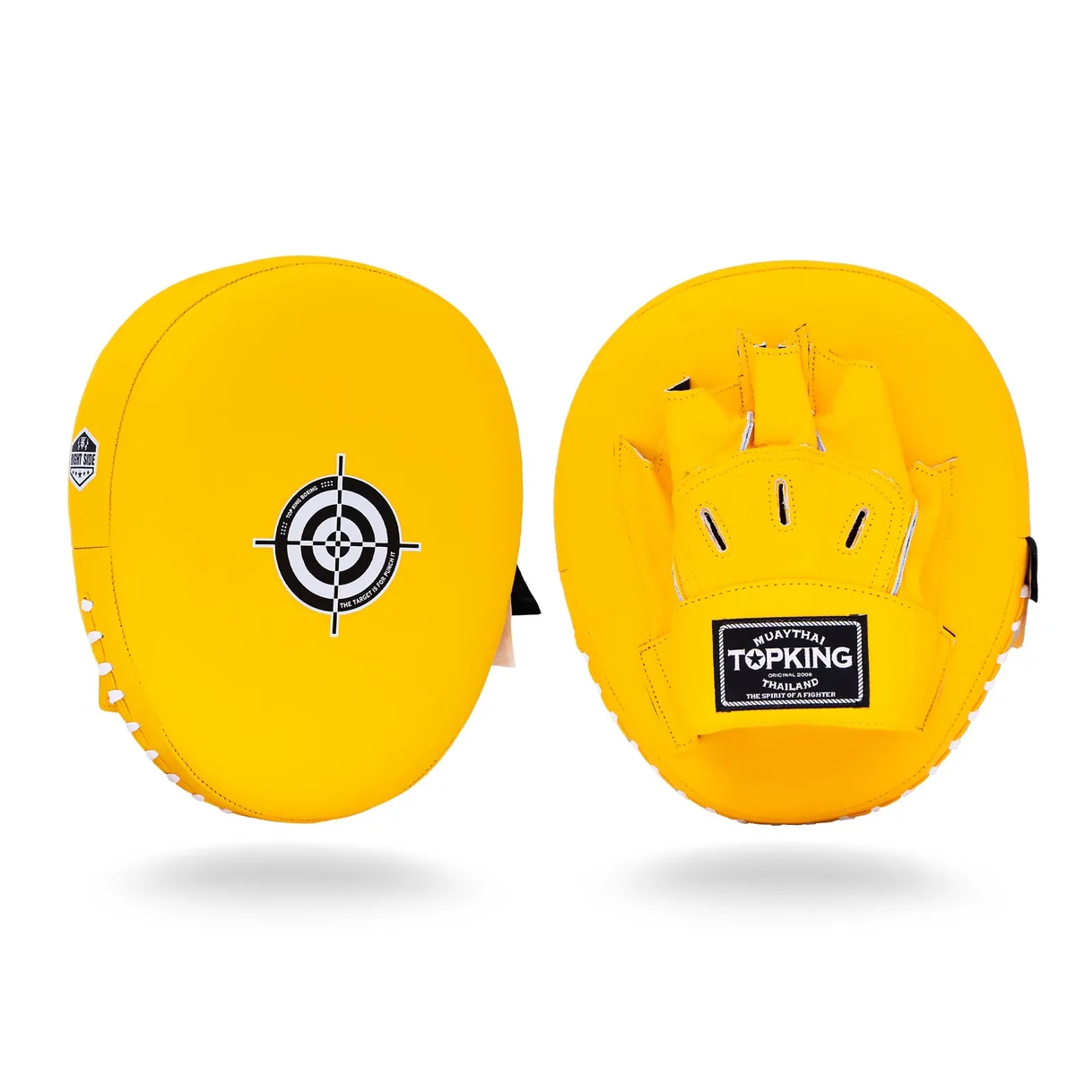 Жълти фокус лапи TOPKING YELLOW FOCUS MITTS AIR на Top King, показани отпред