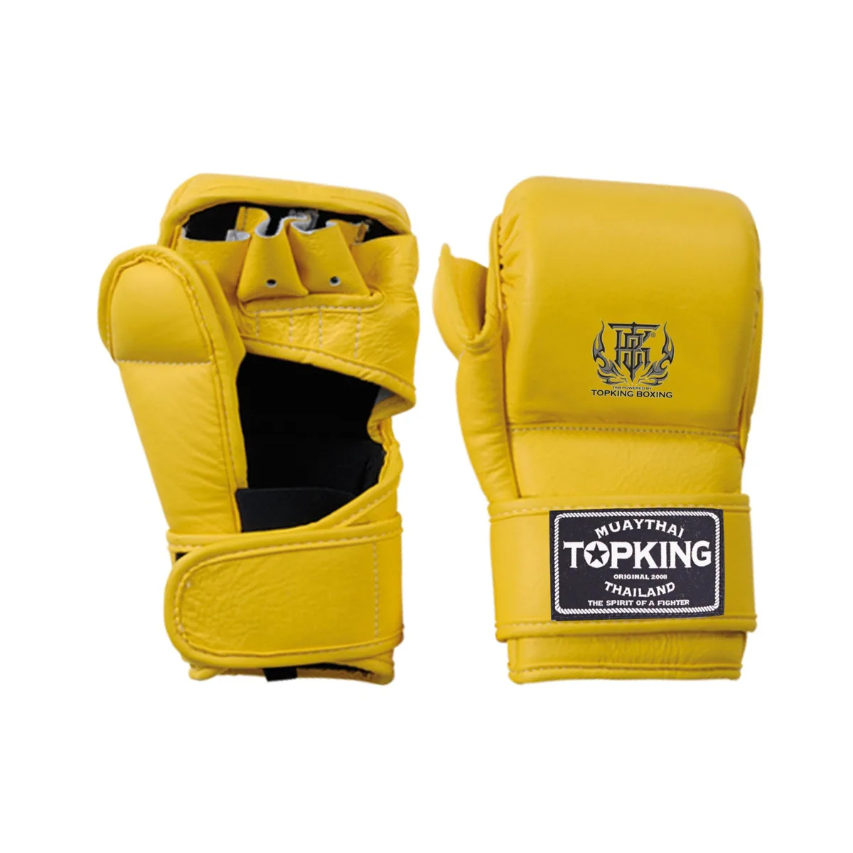 Жълти граплинг ръкавици Top King "COMBAT" за MMA и бойни спортове