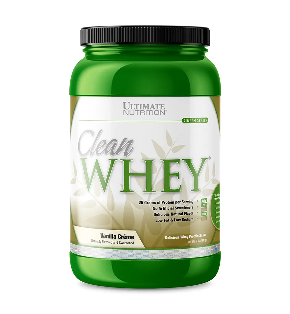 Суроватъчен Протеин със Стевия Clean Whey Ultimate Nutrition 910 грама, хранителна таблица за вкуса Шоколад
