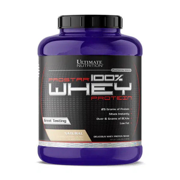 Неовкусен суроватъчен протеин изолат и концентрат NATURAL PROSTAR 100% WHEY PROTEIN Ultimate Nutrition 2390 грама