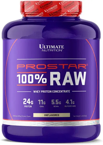 PROSTAR RAW 100% Неовкусен суроватъчен протеин концентрат Ultimate Nutrition 2000 грама