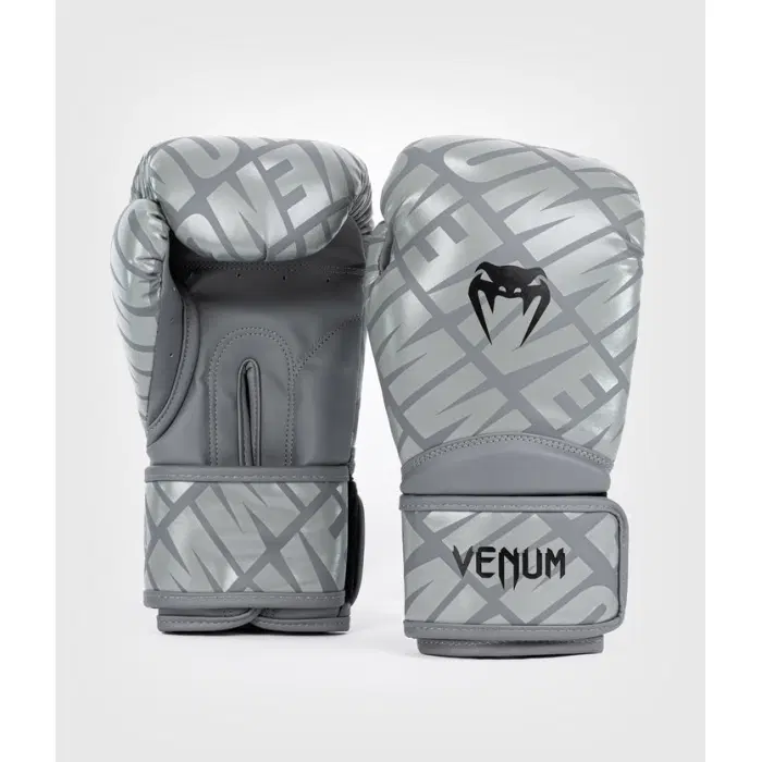 Боксови ръкавици Venum Contender XT 1.5 Grey/Black - преден изглед