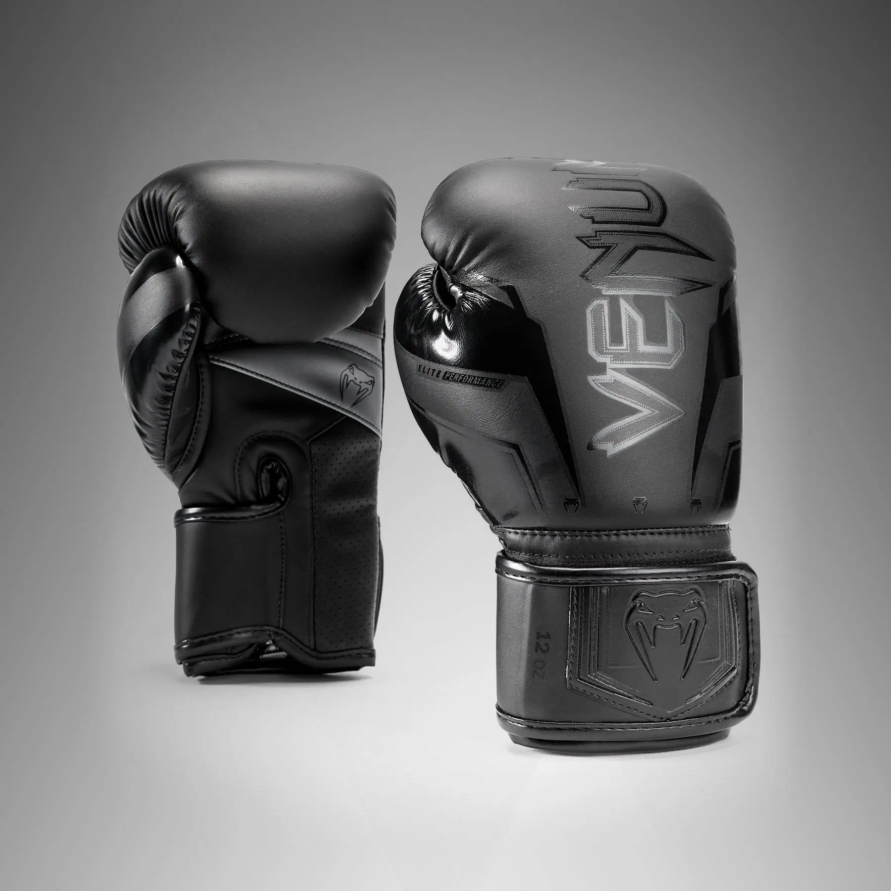Boxing Gloves Elite Evo Venum - Black/Black преден изглед