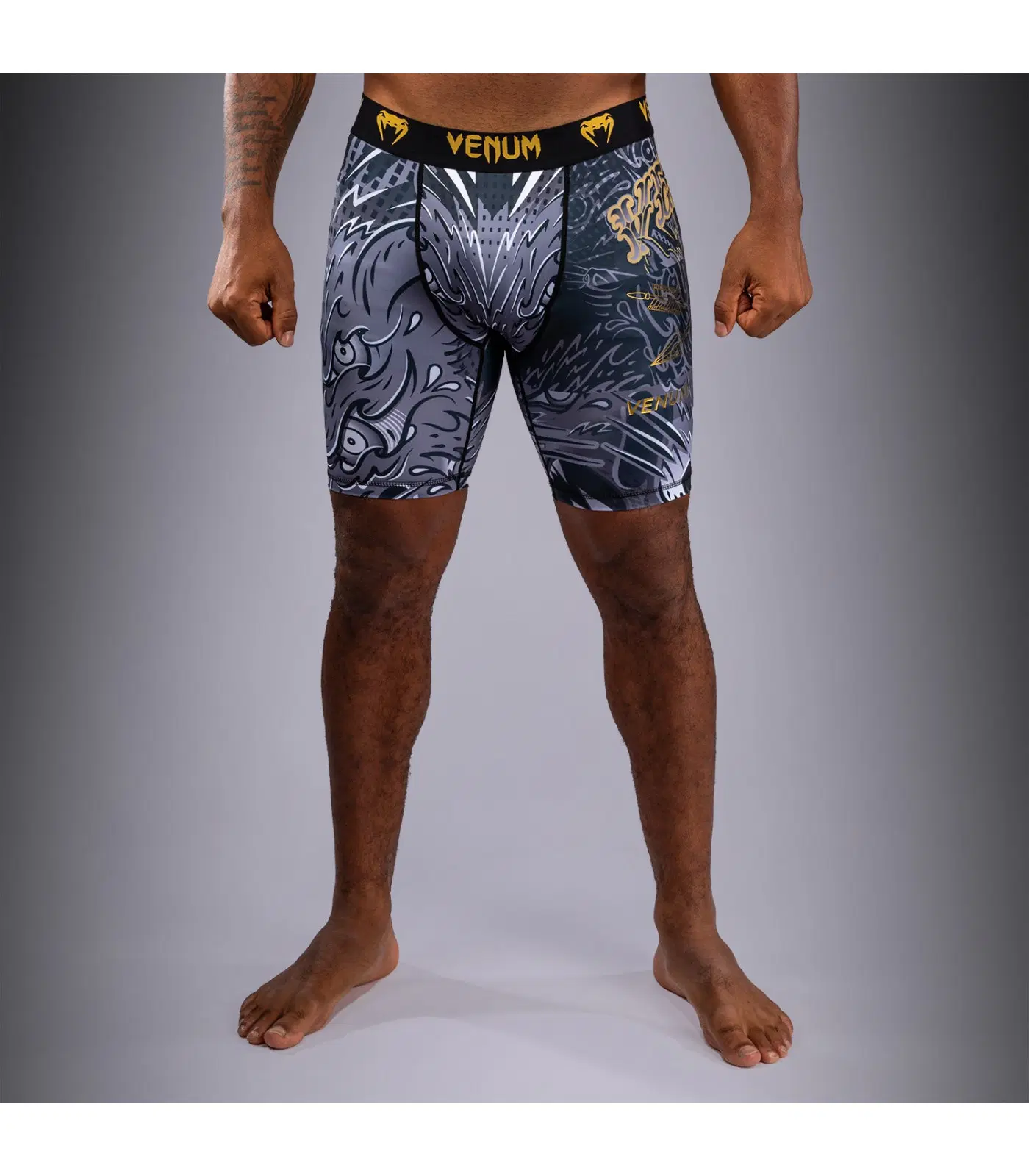 Къс Клин - Venum Wolf Atak Vale Tudo Shorts - Black/Grey