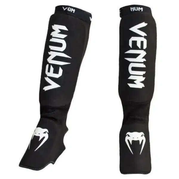 Протектори за Крака - VENUM KONTACT SHINGUARDS AND INSTEP - COTTON / BLACK